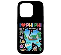 Custodia per iPhone 15 Pro I Love Phi Phi Islands Thailandia Viaggio Souvenir