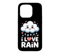 Custodia per iPhone 15 Pro I Love Rain Amante Pioggia Accogliente