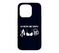 Custodia per iPhone 15 Pro I miei bisogni sono semplici pesca subacquea bikini birra oceano design