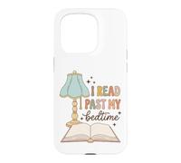 Custodia per iPhone 15 Pro I Read Past My Bedtime Bookworm Reader Librarian Retro