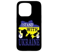 Custodia per iPhone 15 Pro I Stand With Ukraine - Love Stop War - Ucraina Mappa