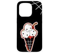 Custodia per iPhone 15 Pro Ice Cream Skull Spoopy Yami Kawaii Halloween Design, Spooky