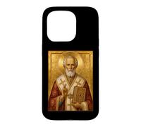 Custodia per iPhone 15 Pro Icona ortodossa di San Nicola di Myra