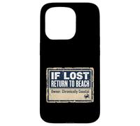 Custodia per iPhone 15 Pro If Lost Return To Beach Coastal Crab Sign