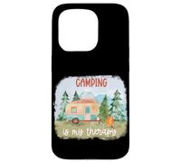Custodia per iPhone 15 Pro Il campeggio è la mia terapia Camper nella foresta o nei boschi