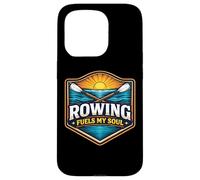 Custodia per iPhone 15 Pro Il canottaggio alimenta il mio motto dell'atleta della squadra Soul Row