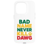 Custodia per iPhone 15 Pro Il cattivo nome non uccide mai i proverbi e il significato giamaicani di Dawg