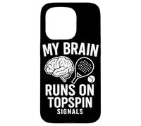 Custodia per iPhone 15 Pro Il mio cervello corre su segnali Topspin Padel