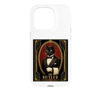 Custodia per iPhone 15 Pro Il mistero dell'omicidio del gatto nero Art Déco di Butler