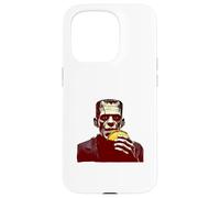 Custodia per iPhone 15 Pro Il mostro di Frankenstein mangia un taco, comico horror Food Mashup