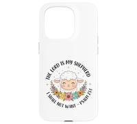 Custodia per iPhone 15 Pro Il Signore è il mio pastore, non aspetterò - Salmi 23:1