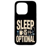 Custodia per iPhone 15 Pro Il sonno è facoltativo infermiera medico notte turno caffè
