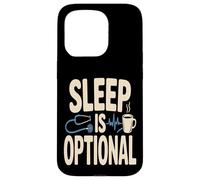 Custodia per iPhone 15 Pro Il sonno è facoltativo infermiera medico notte turno caffè