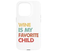 Custodia per iPhone 15 Pro Il vino è il mio umorismo genitoriale figlio preferito