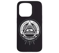 Custodia per iPhone 15 Pro illuminati tutti gli occhi vedenti cospirazione illusione piramide
