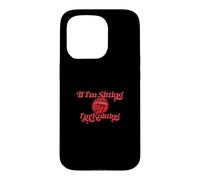 Custodia per iPhone 15 Pro Illustrazione rossa If I'm sitting I'm Knitting Yarn Ball