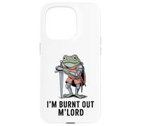Custodia per iPhone 15 Pro Im Burnt Out MLord Funny Knight Frog Meme Boys Men Sarcastic