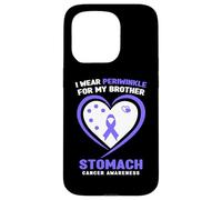 Custodia per iPhone 15 Pro Indosso pervinca per la consapevolezza del cancro allo stomaco di mio fratello