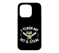 Custodia per iPhone 15 Pro Insegno ai miei figli Hit & Rubare Softball Mom