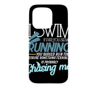 Custodia per iPhone 15 Pro Io nuotare se tu mai mi vedo correre divertente nuotatore