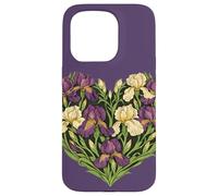 Custodia per iPhone 15 Pro Iris Cuore Floreale Primavera Love Art