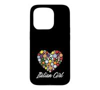Custodia per iPhone 15 Pro Italian Girl Italy Pride Heart Collage