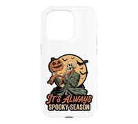 Custodia per iPhone 15 Pro It's Always Spooky Season Skeleton Jack O Lantern Graphic