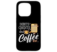 Custodia per iPhone 15 Pro It's Tax Season Debits Credits & Coffee Cup Funny Accountant
