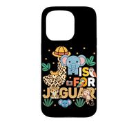 Custodia per iPhone 15 Pro J è per Jaguar Zoo Animals Gita allo zoo Jungle Zoo Day