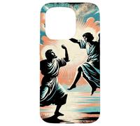Custodia per iPhone 15 Pro Jacob Wrestling The Angel Empowering Inspiring Bibbia Scena
