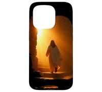 Custodia per iPhone 15 Pro Jesus Christ Glorious Resurrection Christian Faith (Black)