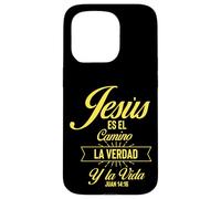 Custodia per iPhone 15 Pro Jesus Es el Camino La Verdad Y La Vida Juan 14:16 Donne Uomini