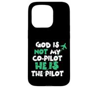 Custodia per iPhone 15 Pro Jesus God is The Pilot Aviation Christian Faith