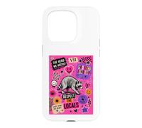 Custodia per iPhone 15 Pro Jimothy rispetta la gente del posto Punk Pop Collage Raccoon Seattle
