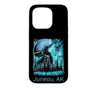 Custodia per iPhone 15 Pro Juneau Alaska Howling Wolf Moon Forest Nature Lover
