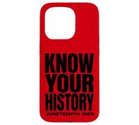 Custodia per iPhone 15 Pro Juneteenth 1865 Know Your History Freedom Day