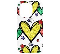 Custodia per iPhone 15 Pro Juneteenth Graphic For Black Women Red Yellow Green Heart