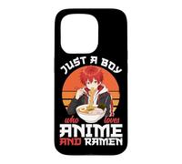 Custodia per iPhone 15 Pro Just A Boy Who Loves Anime E Ramen giapponese Noodle Bowl
