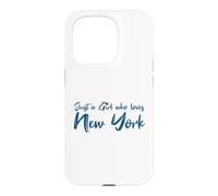 Custodia per iPhone 15 Pro Just A Girl Who Loves New York