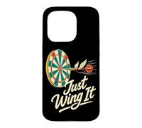 Custodia per iPhone 15 Pro Just Wing It Darts League - Scherzo sulle freccette volanti