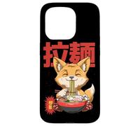 Custodia per iPhone 15 Pro Kawaii Neko Otaku Ramen Fox Ramen