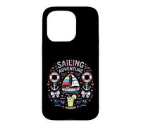 Custodia per iPhone 15 Pro Kawaii Sailing Adventure Boat Ocean Lemonade