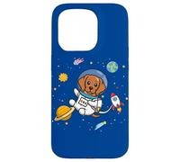 Custodia per iPhone 15 Pro Kids Boys Girls Astronaut Space Rhodesian Ridgeback Lover
