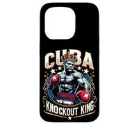 Custodia per iPhone 15 Pro King Cuba Crown Knockout di boxe cubano