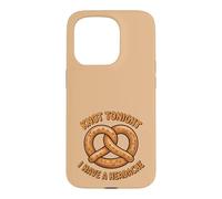Custodia per iPhone 15 Pro Knot Tonight I Have A Headache Funny Food Pretzel Sarcastico