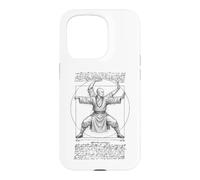 Custodia per iPhone 15 Pro Kung Fu Vitruviano Monaco Shaolin Arti Marziali Da Vinci