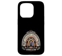 Custodia per iPhone 15 Pro La consapevolezza del Parkinson Boho Rainbow Combattiamo insieme