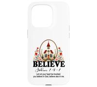 Custodia per iPhone 15 Pro La fede cristiana crede in Cristo Bella chiesa floreale