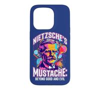 Custodia per iPhone 15 Pro La filosofia della citazione dei baffi oltre il bene e il male di Nietzsche