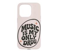 Custodia per iPhone 15 Pro La musica è la mia unica droga retrò tipografia amante della musica